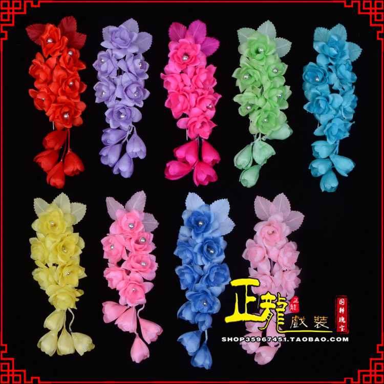 砀山鬓花头饰小花头花 真丝绢花