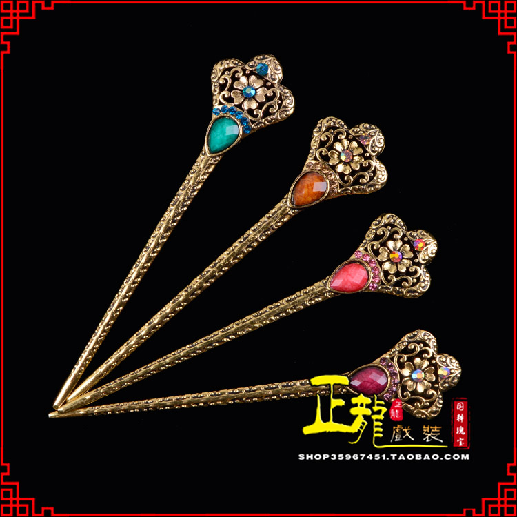 砀山头饰老旦青衣员外夫人簪子 老旦发簪