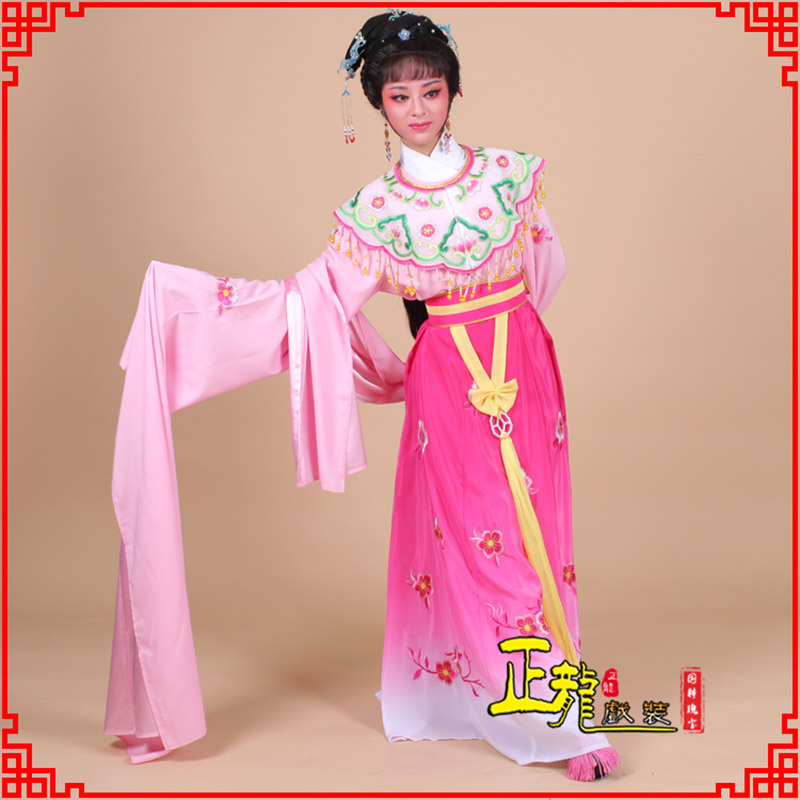 砀山水袖青衣练功花旦服 梅花古装衣