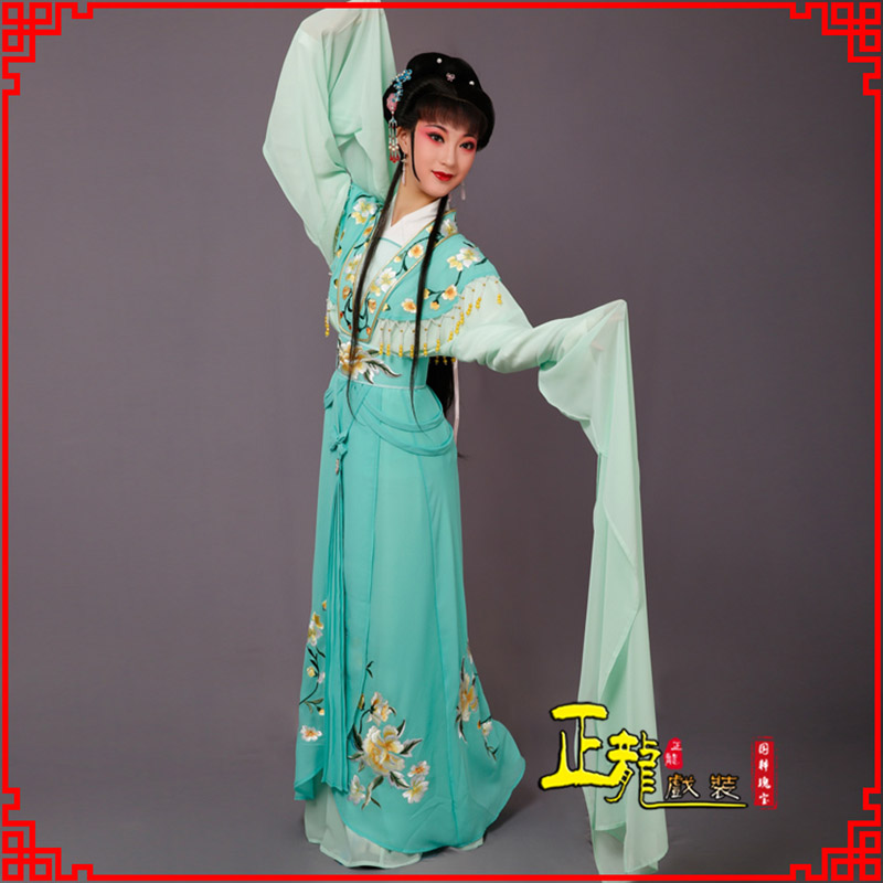 砀山青衣水袖戏服演出服 云肩花旦衣
